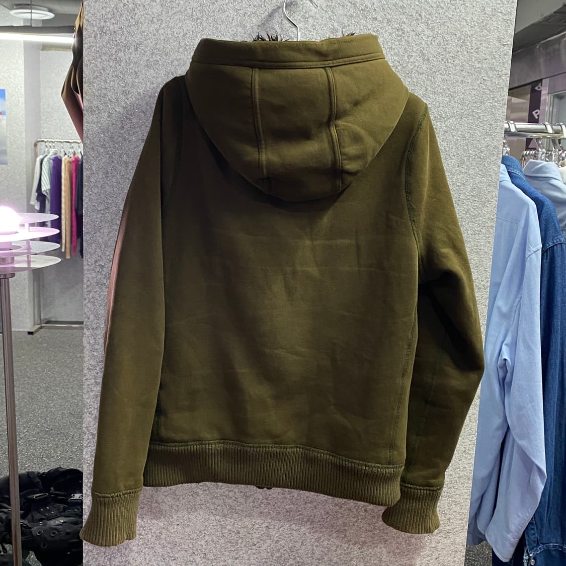 아베크롬비 아치로고 카키 후드집업 B2334 상품이미지4