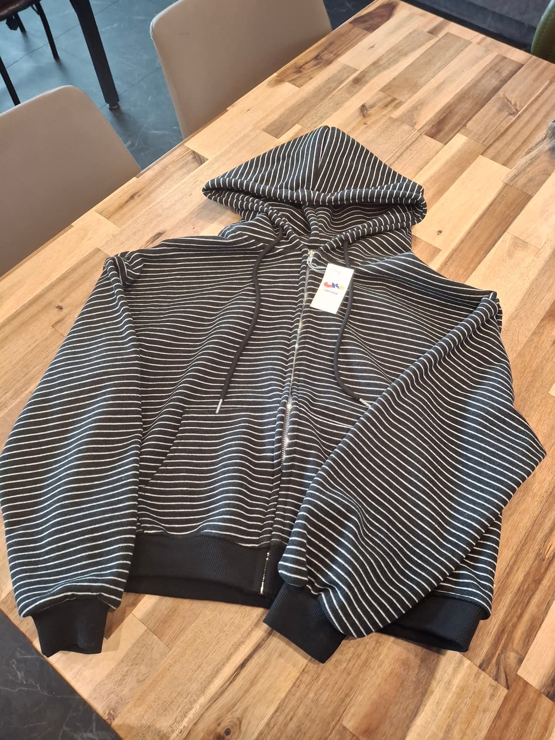 (마지막특가) 스트라이프 후드집업 프리 상품이미지1