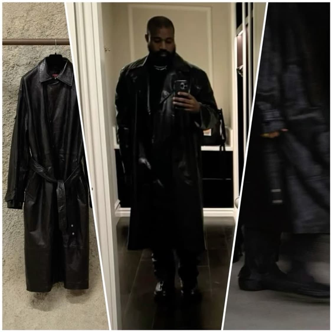 424 레더 트렌치 코트 자켓 50 상품이미지2