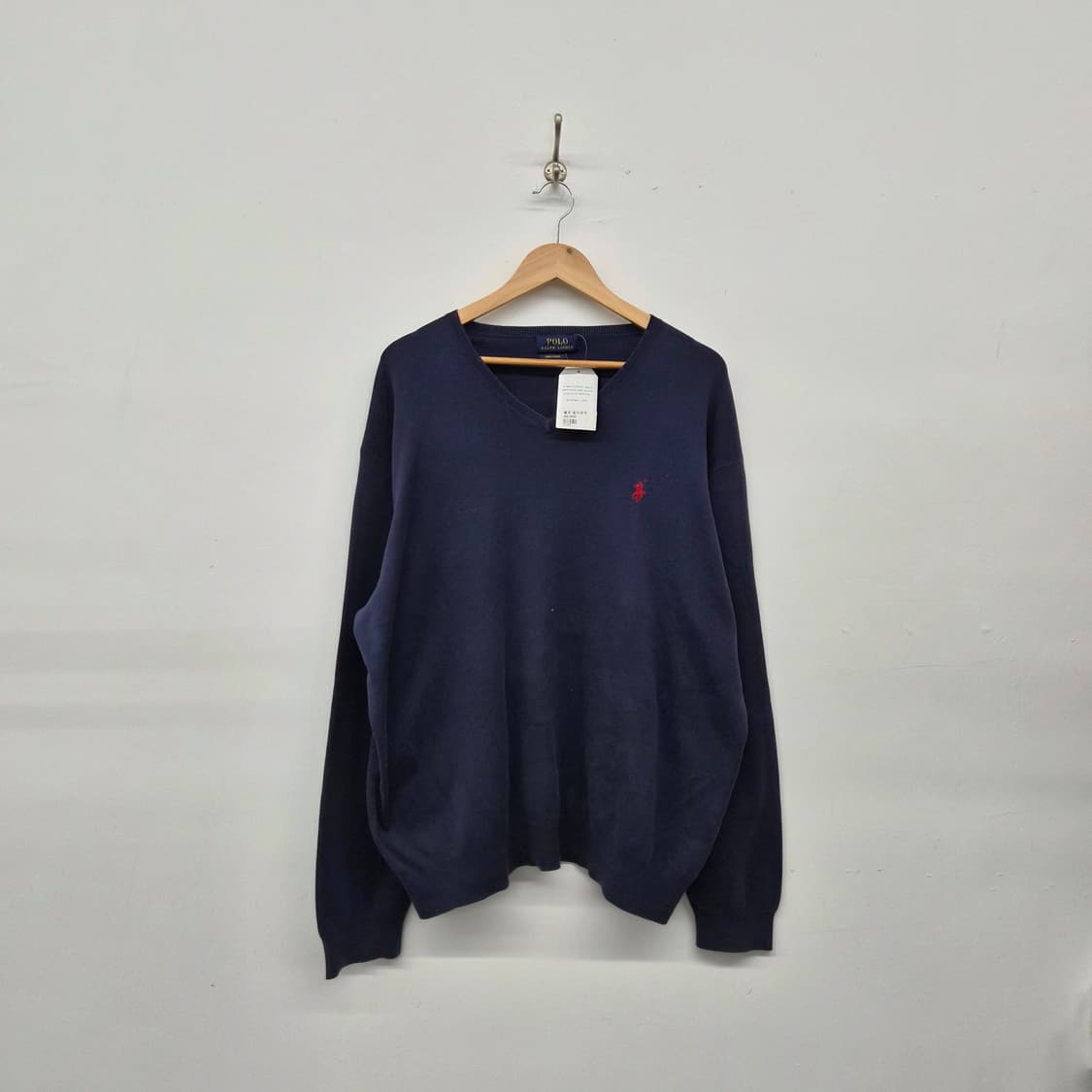 폴로 랄프로렌 네이비 V넥 니트 남성 2XL 상품이미지1