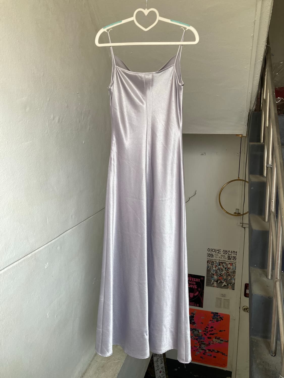 고급미💅 실버 플라워 새틴 파티 드레스 상품이미지6