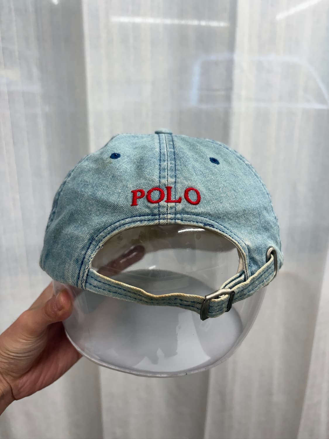 00s polo 폴로 랄프로렌 빈티지 데님 볼캡 모자 상품이미지3
