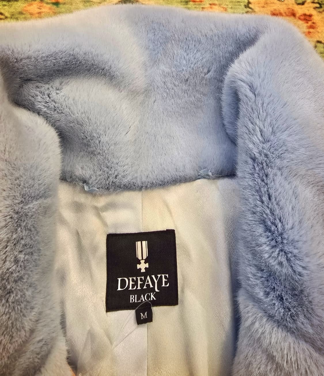 드페이 블랙(Defaye Black)디자이너 페이크 퍼코트 상품이미지3
