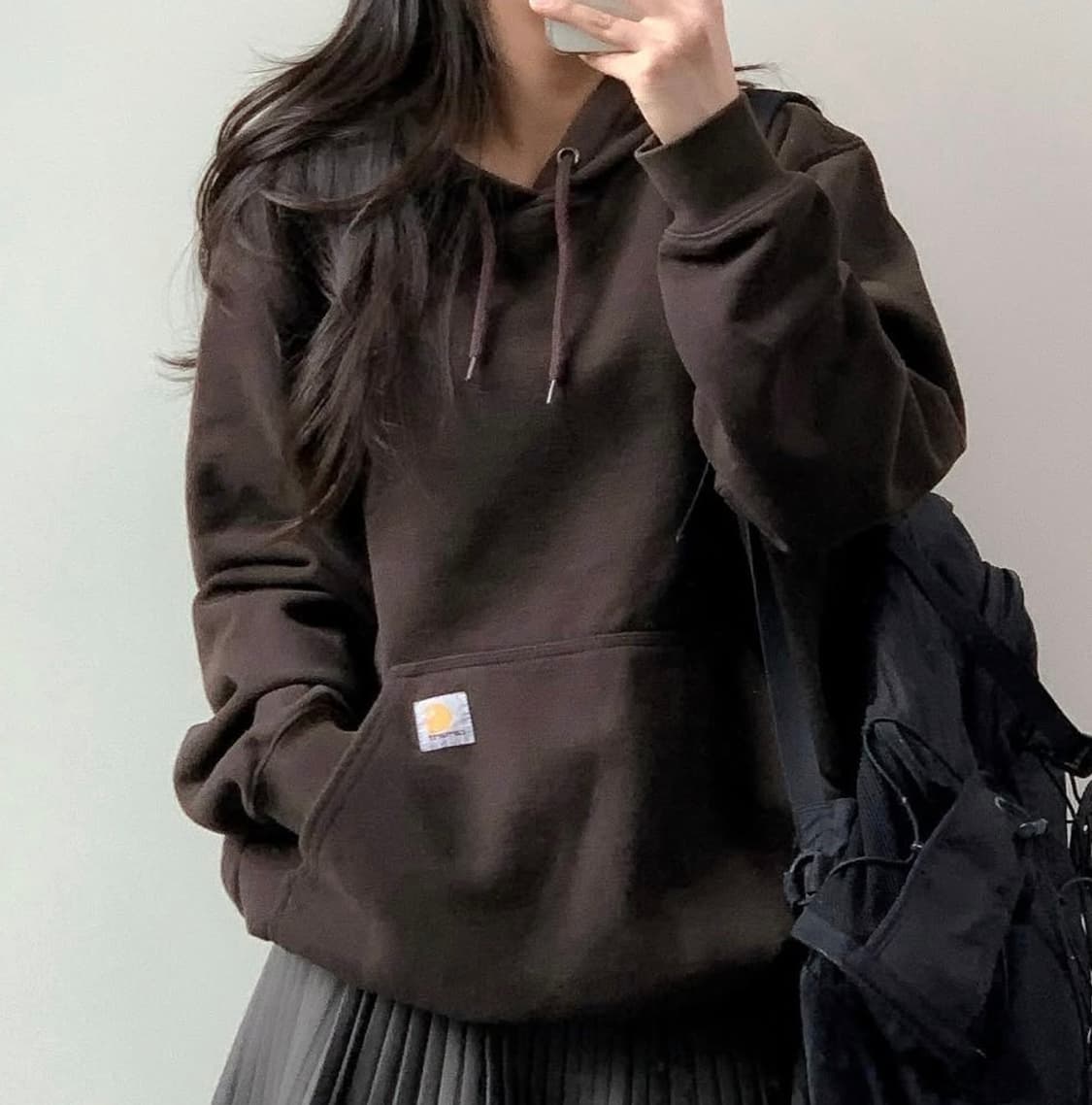 처분) 칼하트 빈티지 딥 브라운 초코 후드티 판매합니다 가격제안 받음 상품이미지1