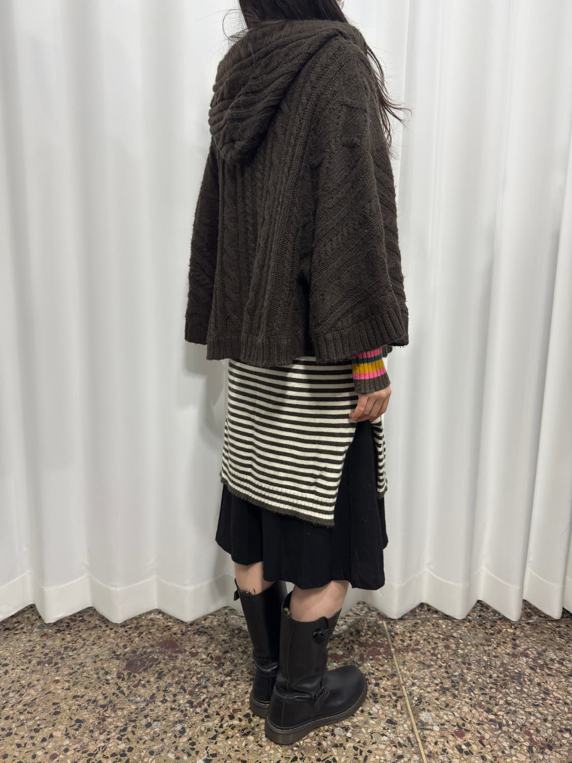 brown stripe design cardigan 상품이미지8