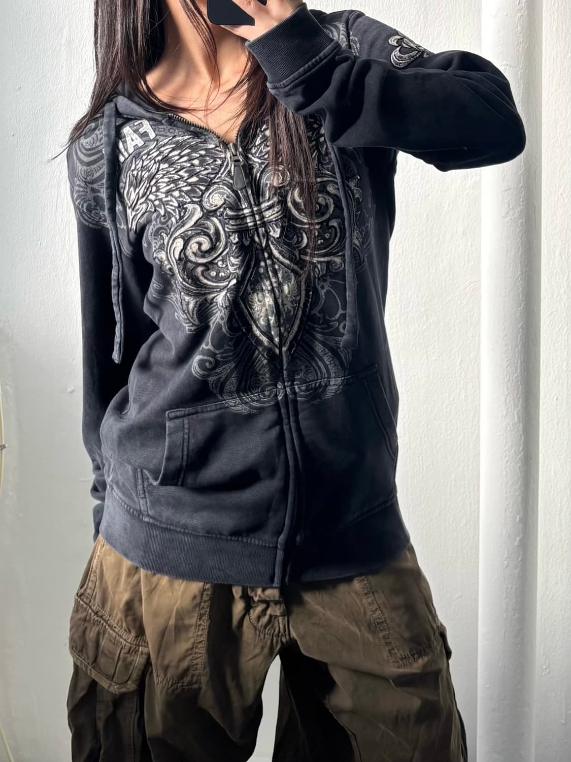 Prepotente Graphic Skull Hood Zip-Up 상품이미지2