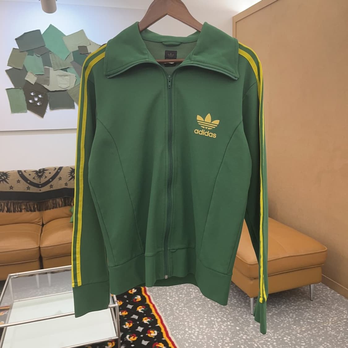 아디다스 올드스쿨 Y2K 옐로우그린 져지 집업 105 C07059 상품이미지3