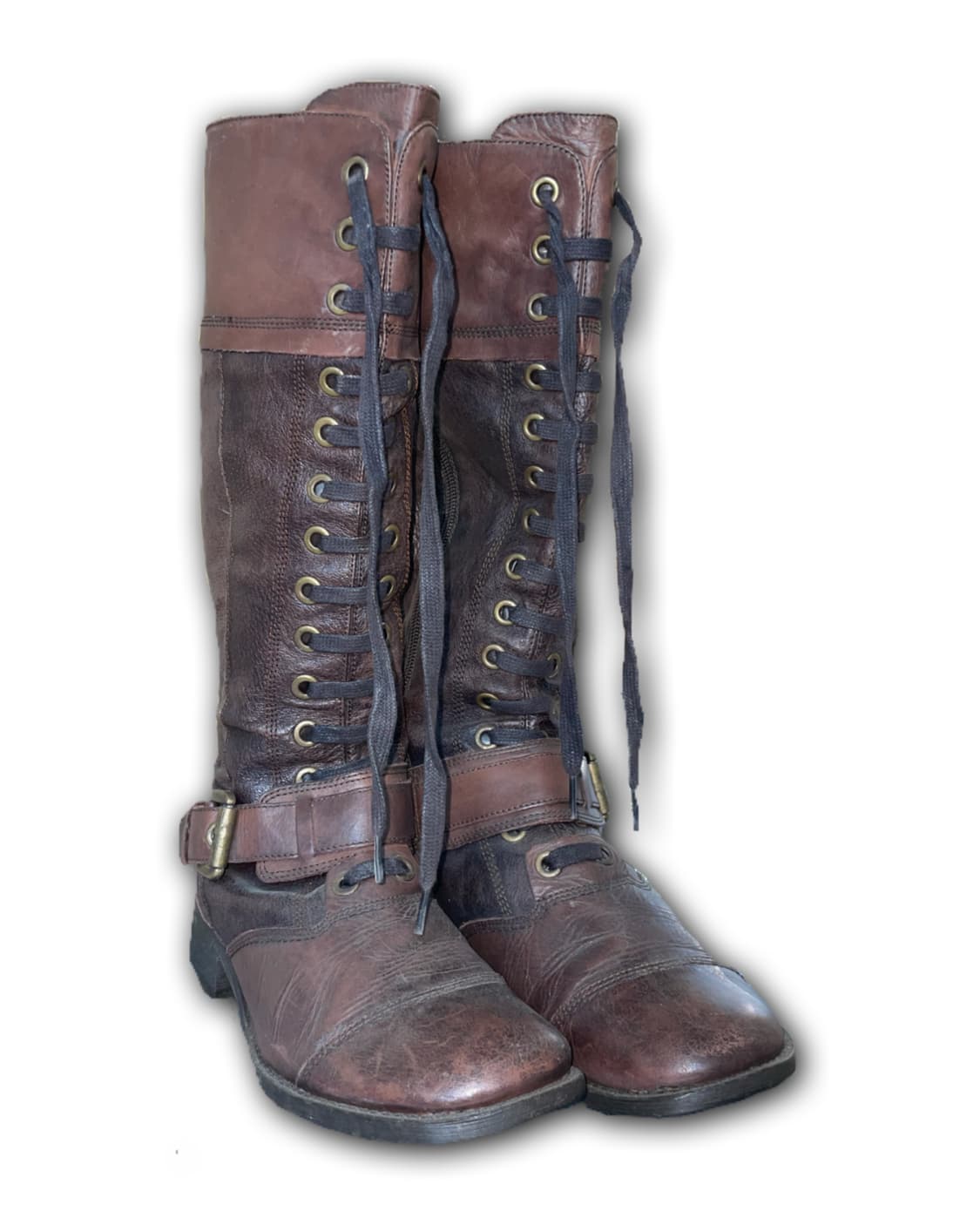 BELTED LACE UP BOOTS 상품이미지1