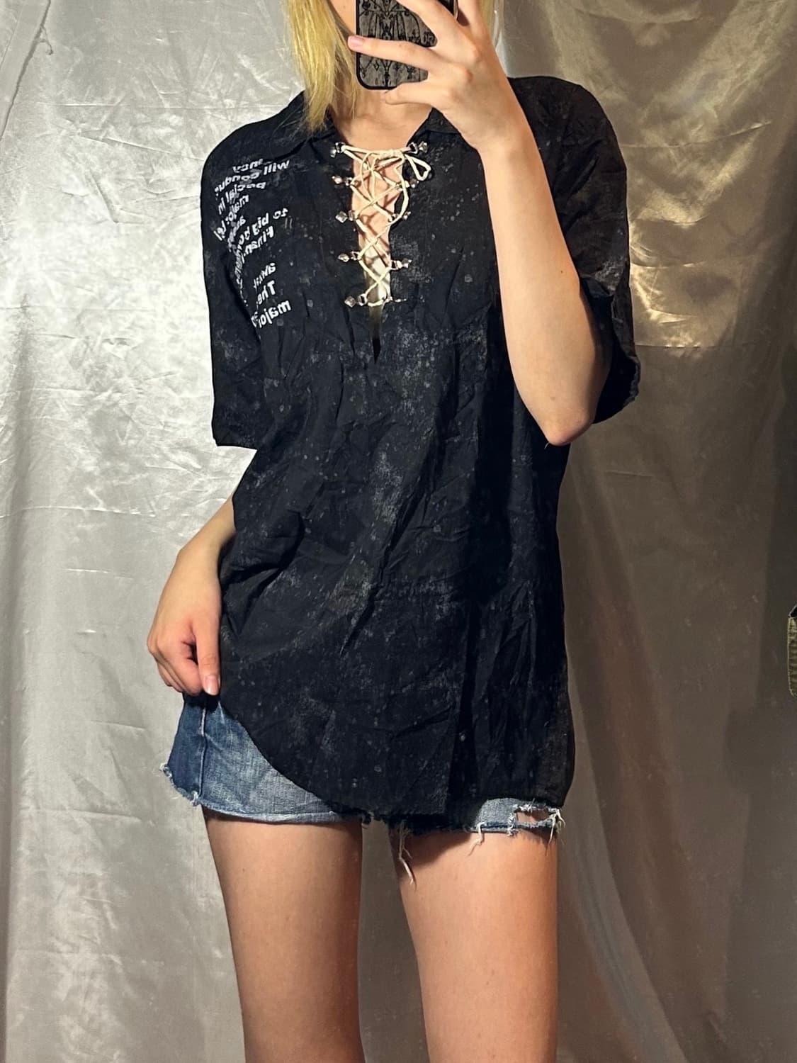 y2k eyelet tie-dye tee 상품이미지4