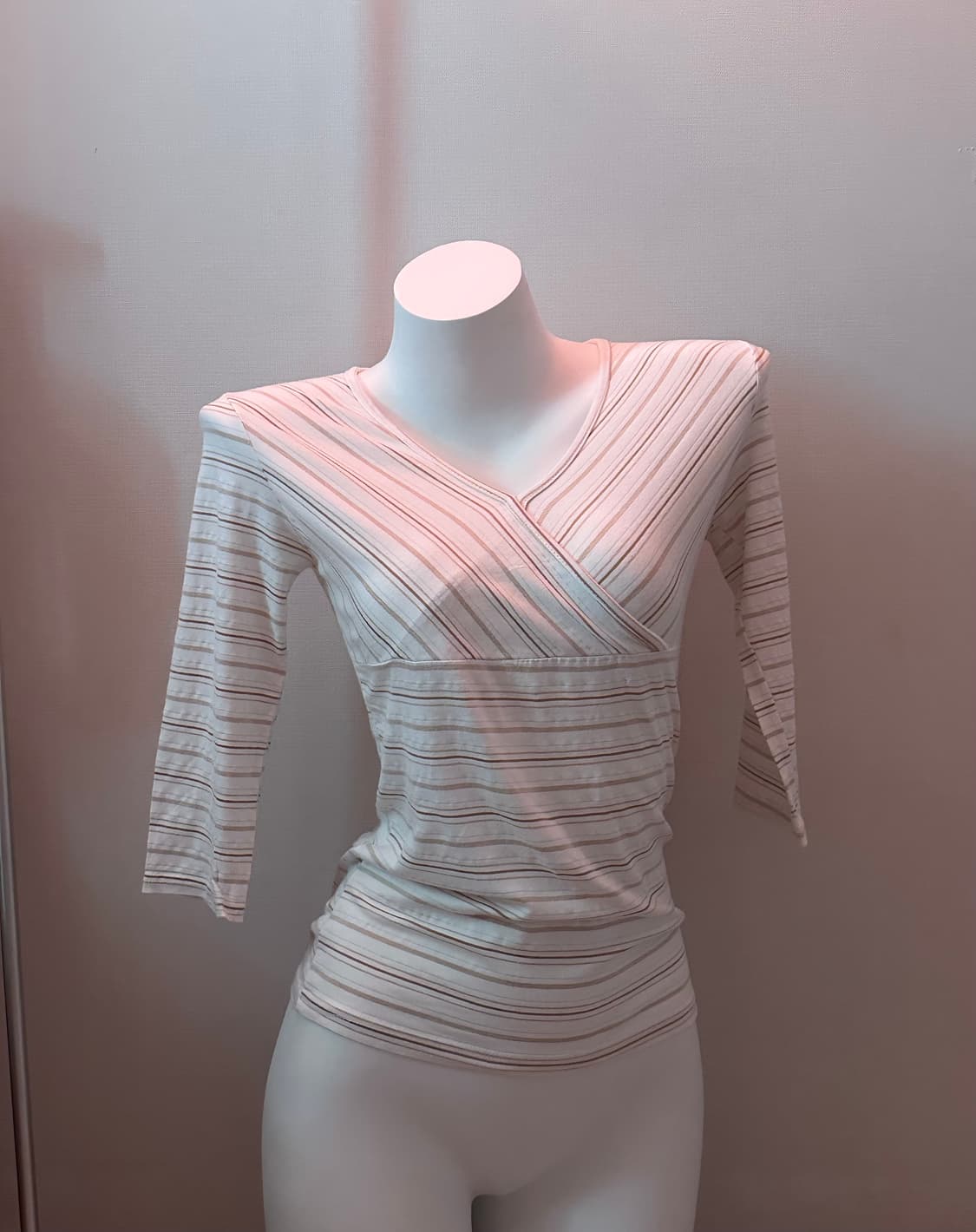 빈티지 스트라이프 랩 티셔츠 상품이미지1