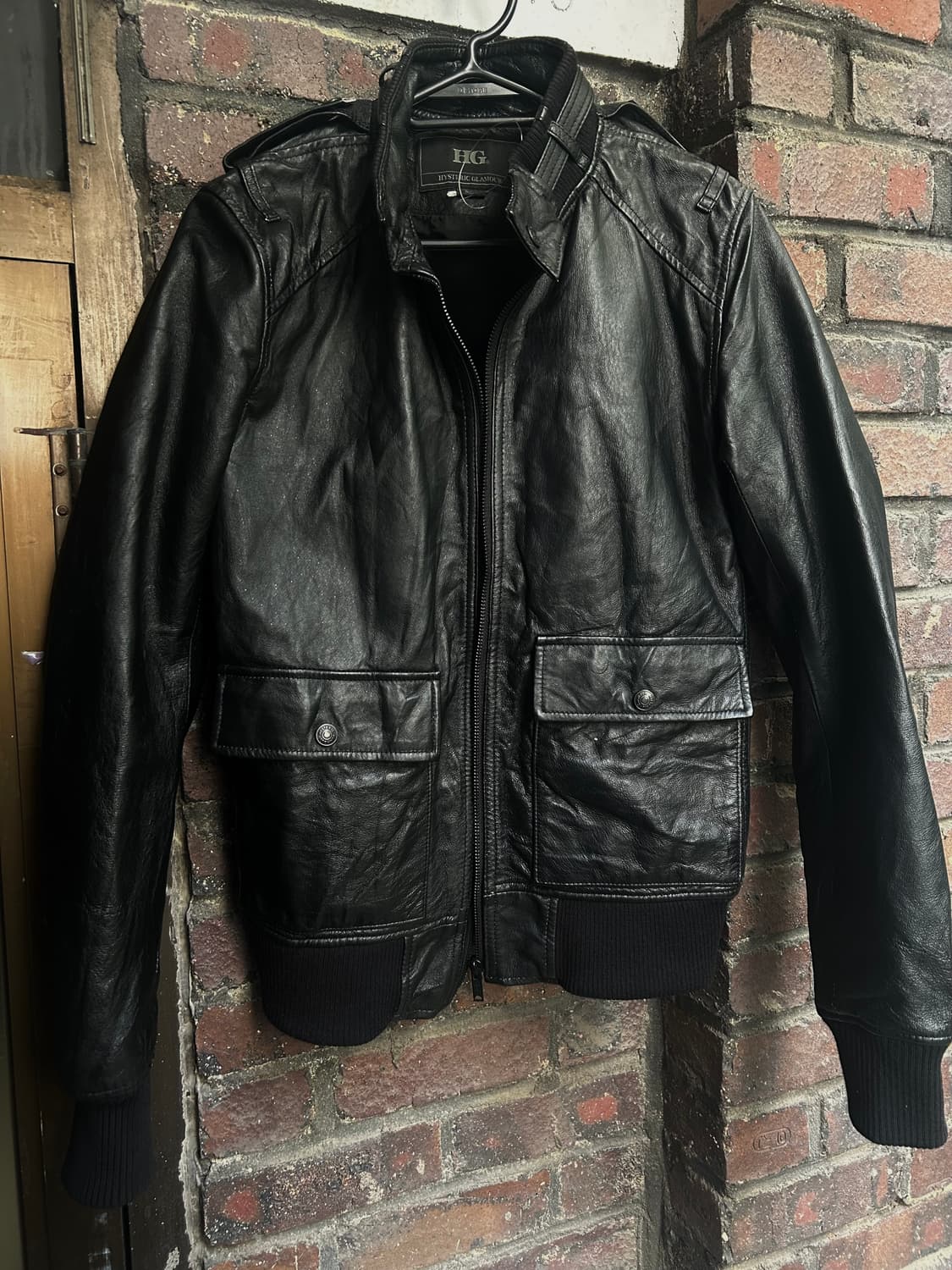 *rare* 2000s 히스테릭글래머 락시크 블랙 레더자켓 상품이미지2