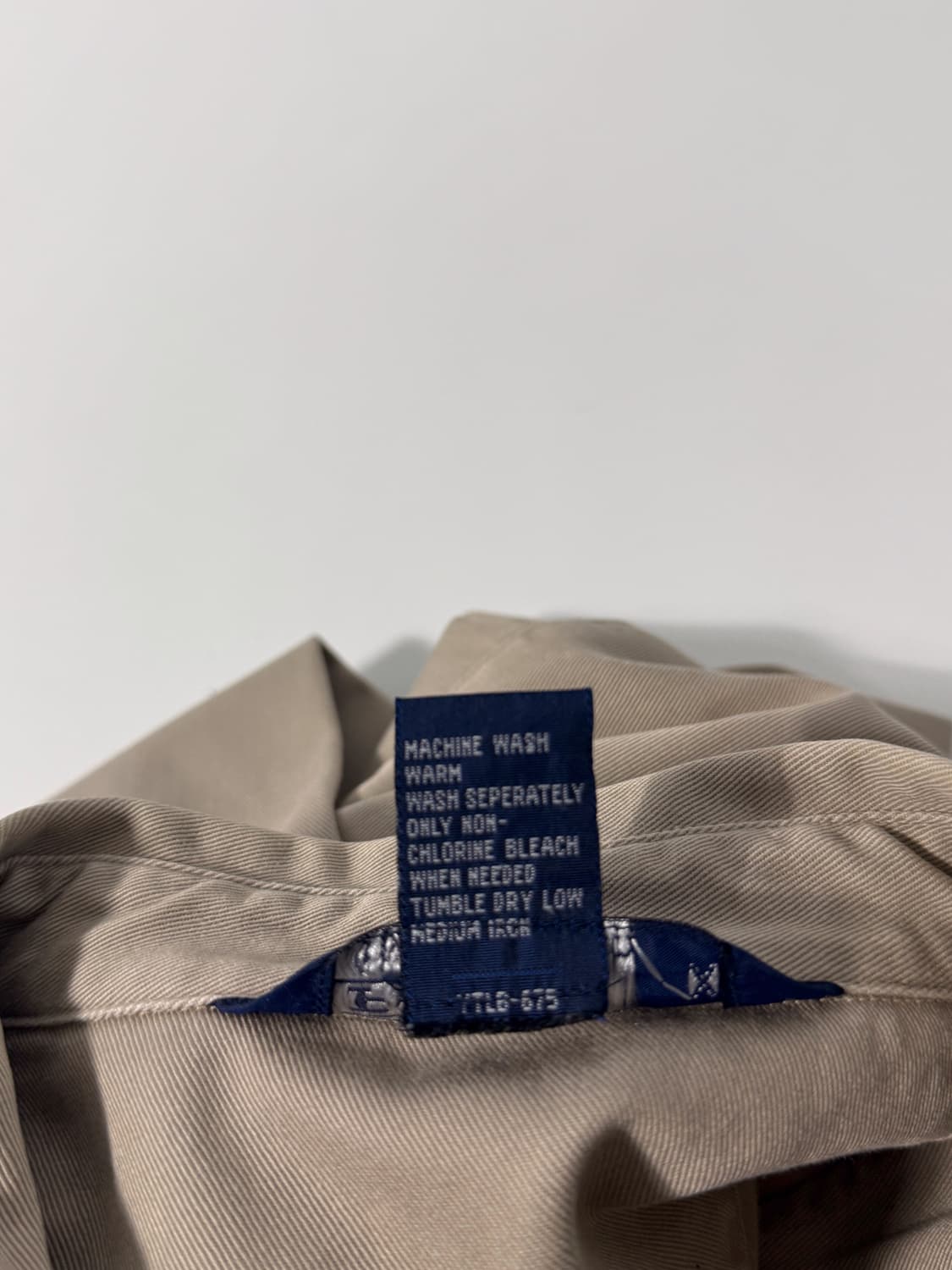 폴로 랄프로렌 90‘s 루즈핏 베이지 헤링턴 코튼 블루종 자켓 상품이미지6