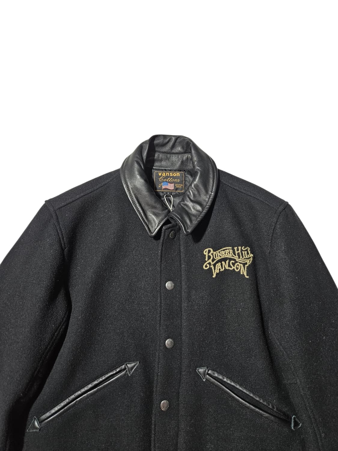 밴슨 Vanson 레더 체인스티치 울자켓 L 바시티 상품이미지5