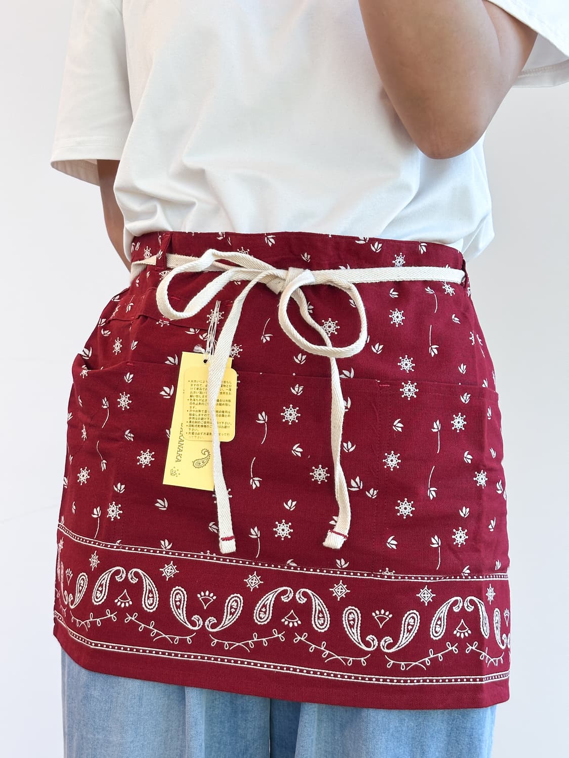 ❤️버건디 페이즐리 하프 앞치마🌿 | ZAKANAKA 상품이미지2