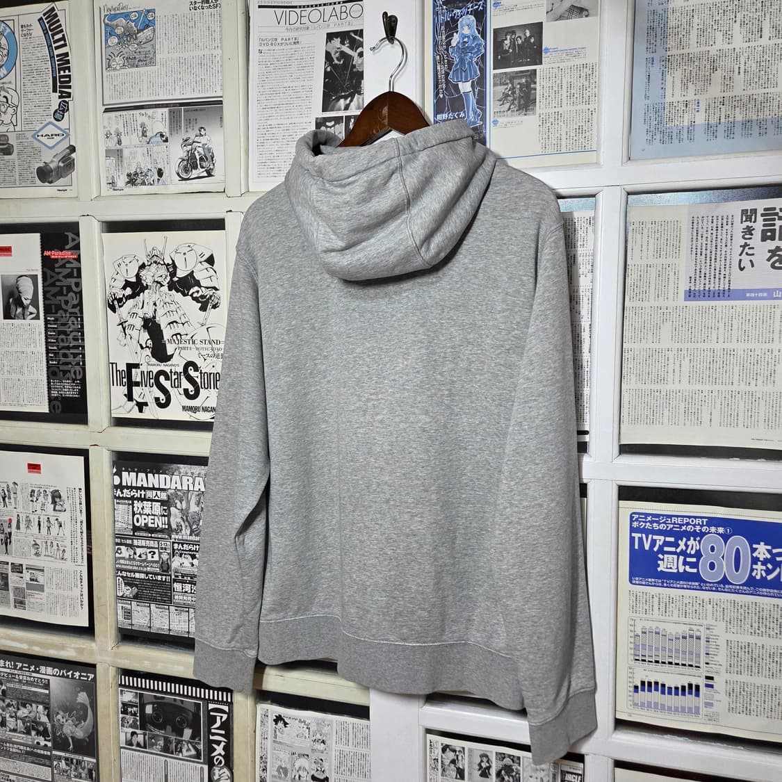 나이키 라이트 그레이 오버핏 후드집업 상품이미지5