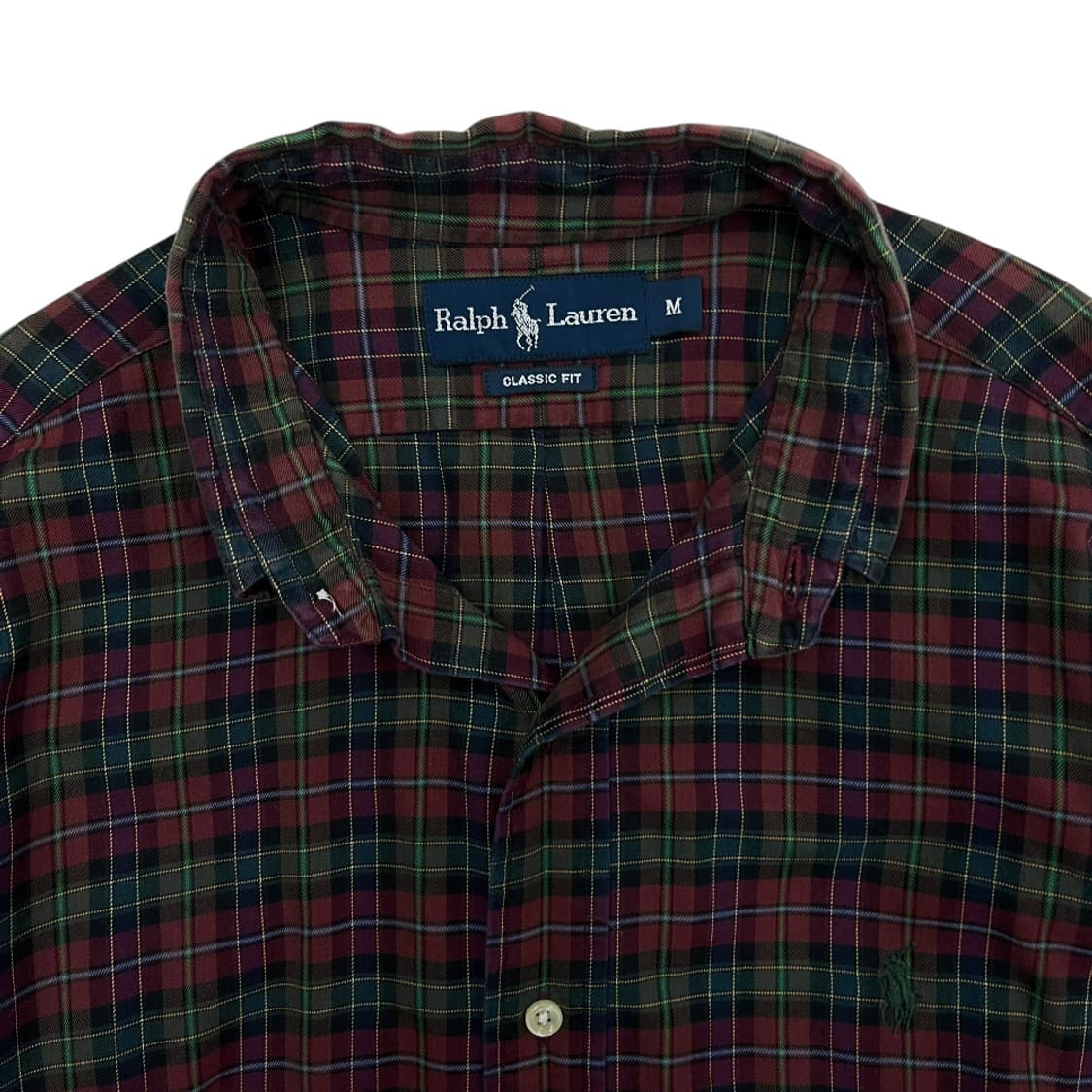폴로 랄프로렌 딥그린포니 그린 타탄체크 셔츠 M 상품이미지5
