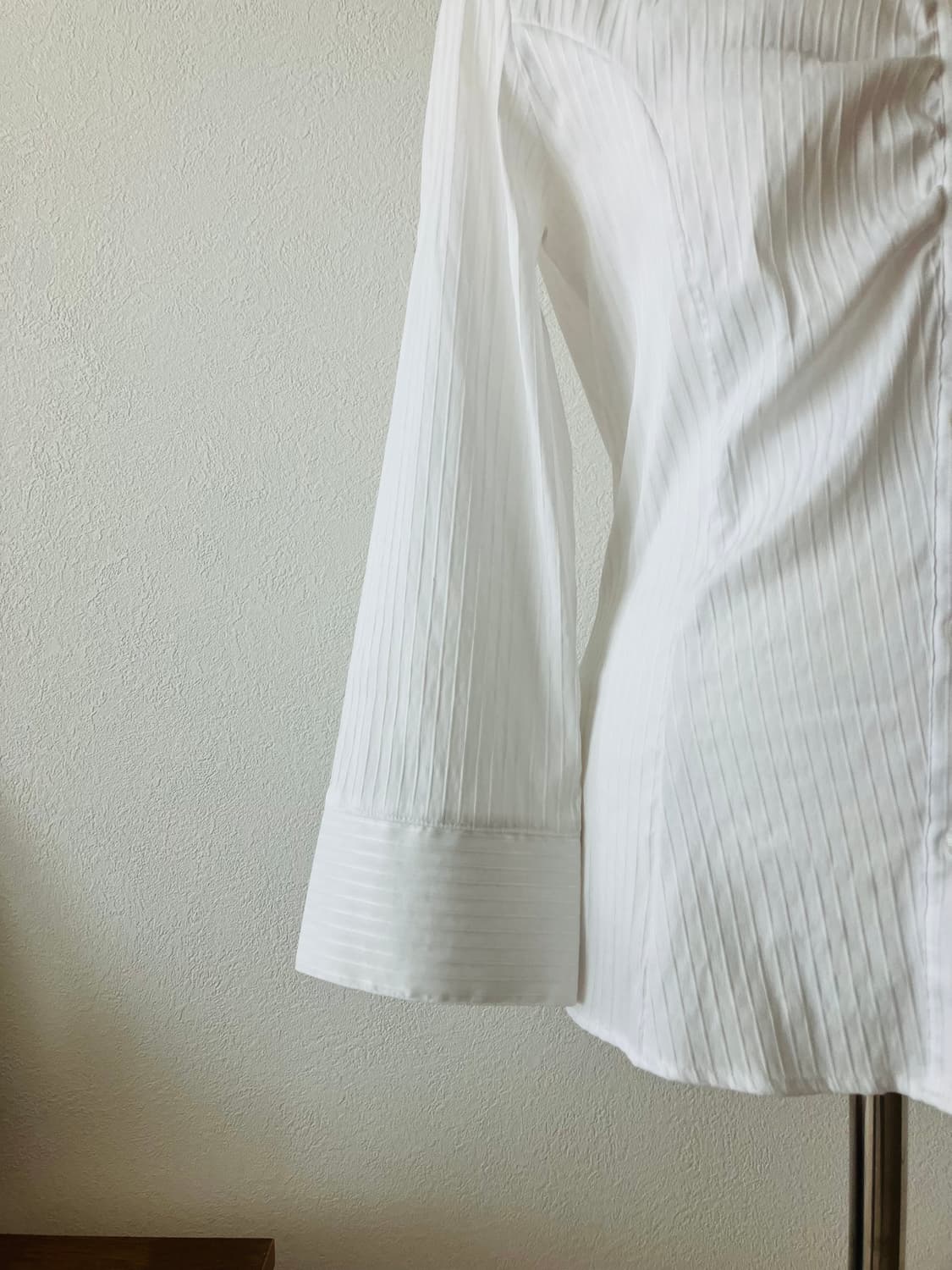 naracamicie 화이트 스트라이프 셔츠 슬림핏 셔츠 공겜여주 긱시크 상품이미지3