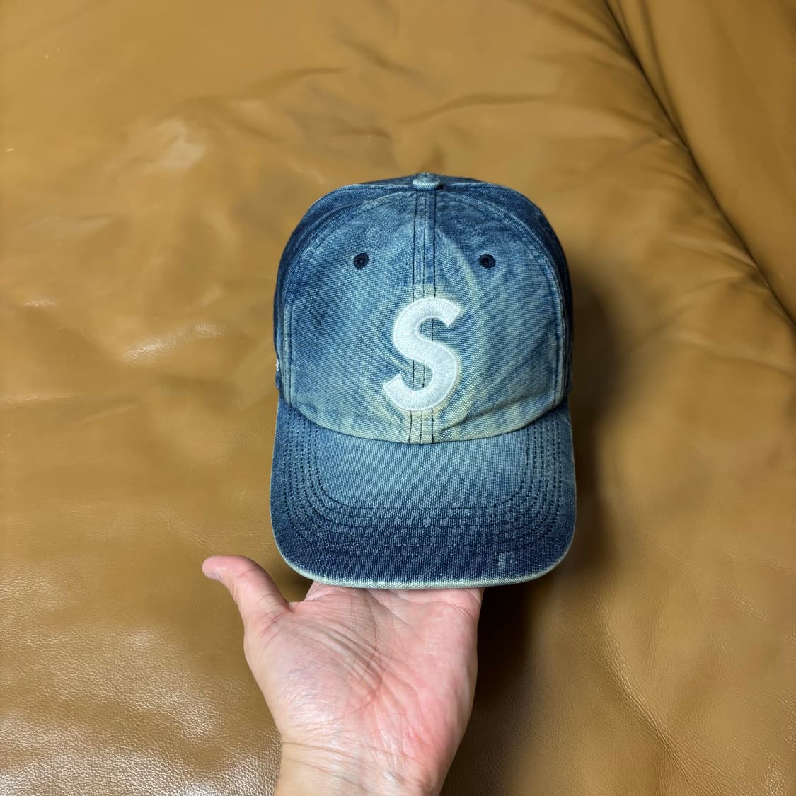 Supreme 슈프림 워시드 데님 S로고 6패널 볼캡 모자 (Denim) 상품이미지2
