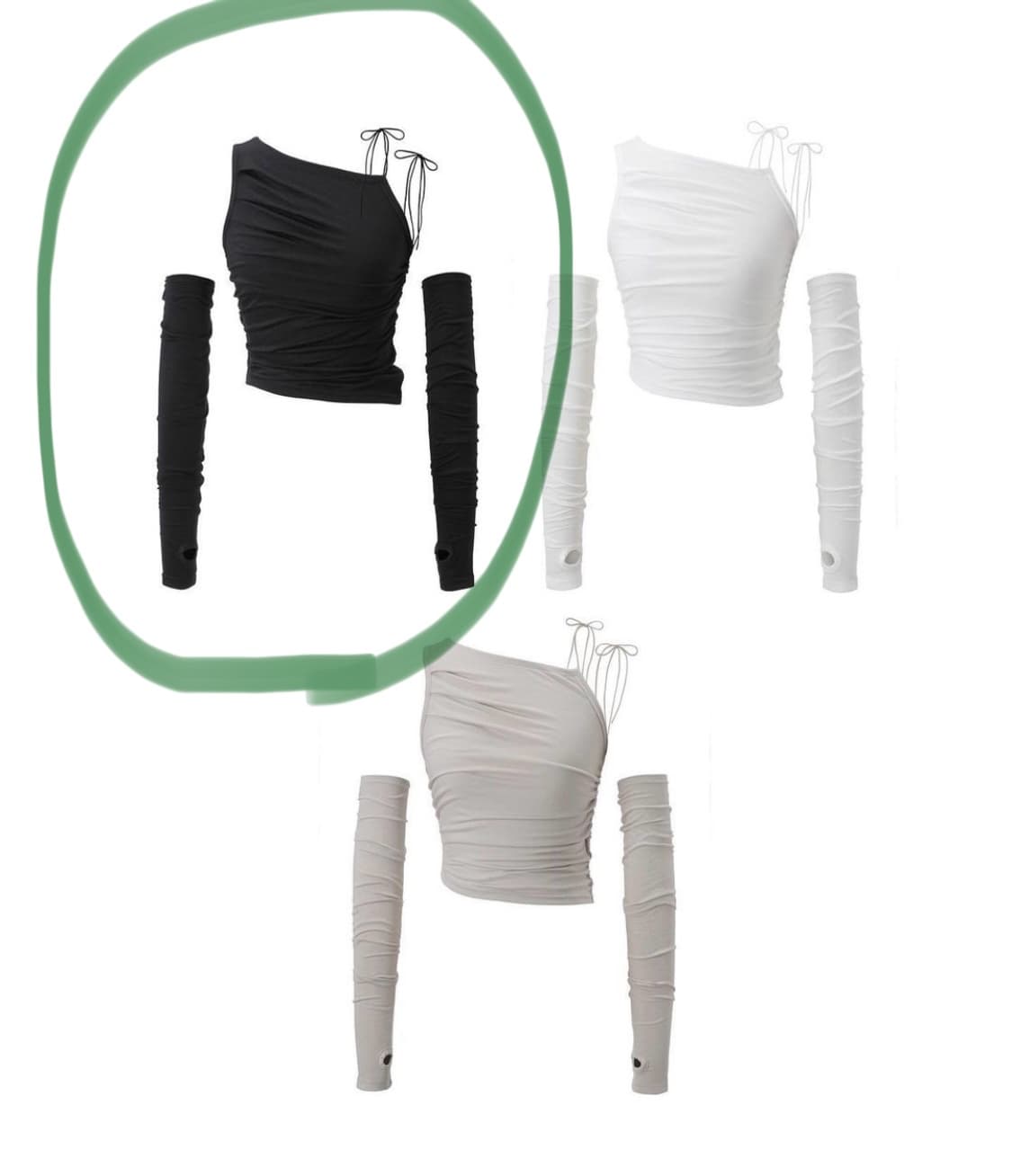 쓰리타임즈 스트링 슬리브리스 위드 워머 블랙 상품이미지6