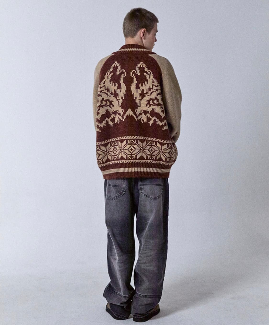 오가프 울프 코위찬 니트집업2사이즈 상품이미지2