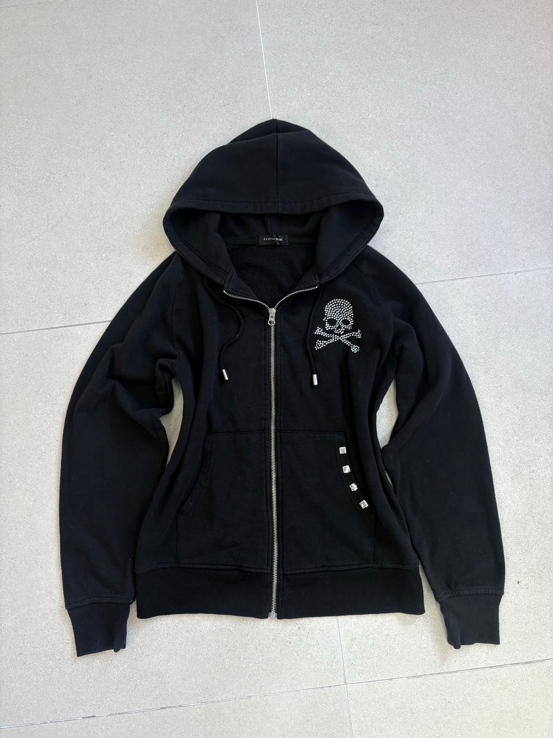 해골 큐빅 후드집업 상품이미지1