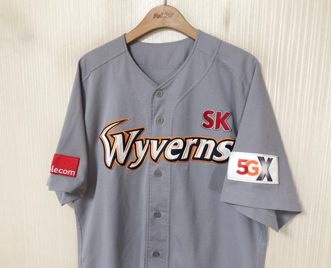 KBO 카멜레온 SK와이번스 선수실착 홈유니폼/져지 #24 이윤재 상품이미지5