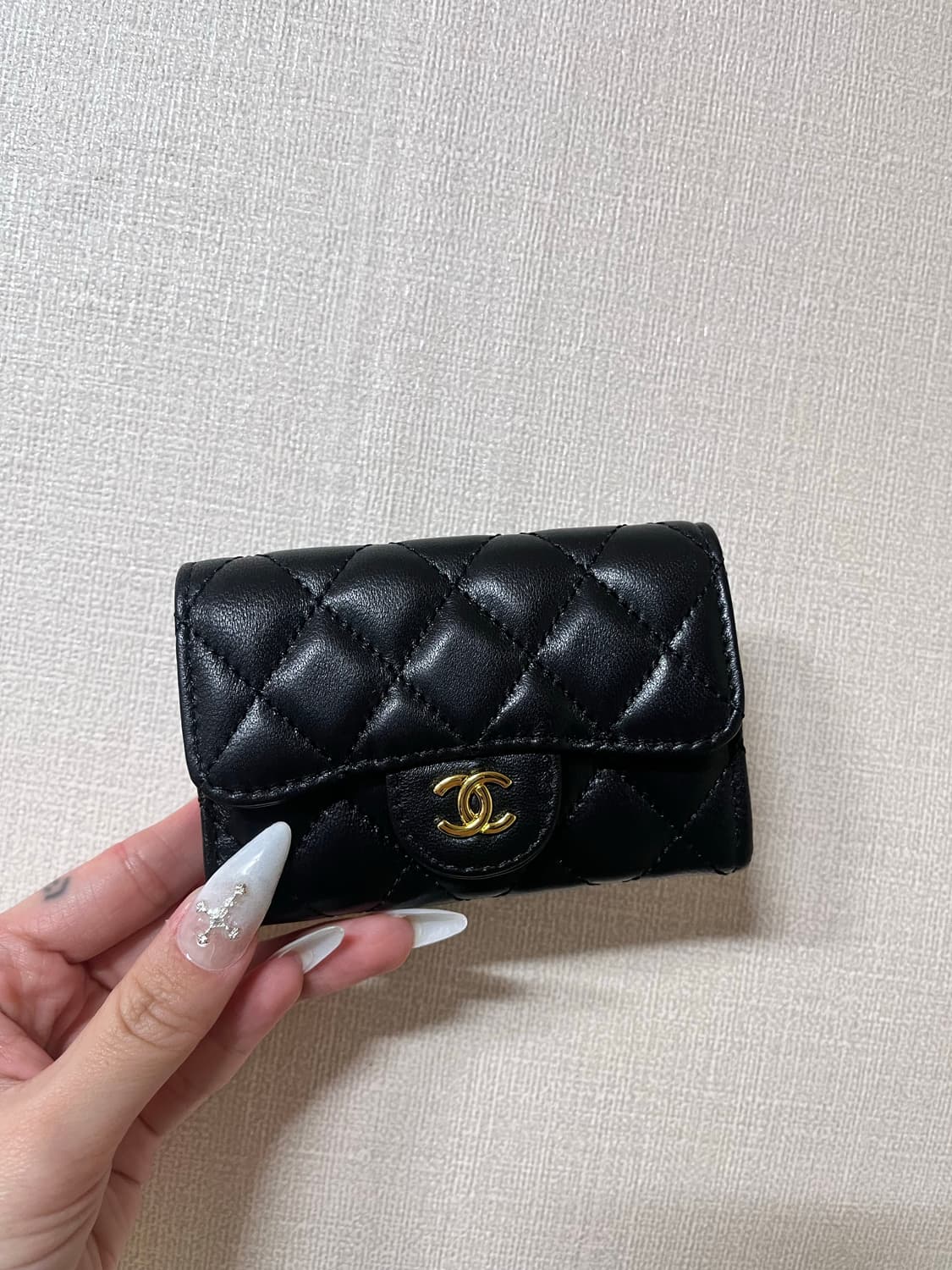 샤넬 퀄링 카드지갑 금장 상품이미지1