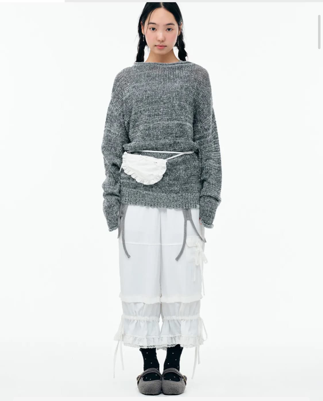 뚜오미오oversized glitter sweater(dustyblue) 상품이미지1