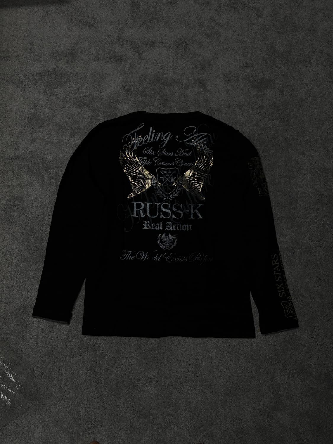 Vintage V-kei mood Punk longsleeve 상품이미지1