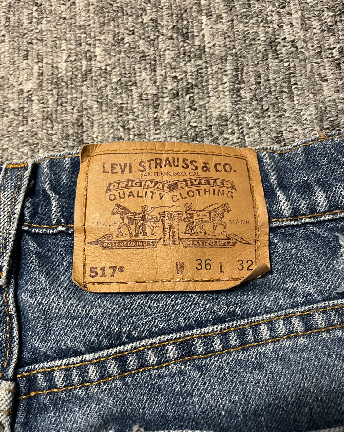 90s 리바이스 517 오렌지탭 데님 [36X32] 상품이미지4