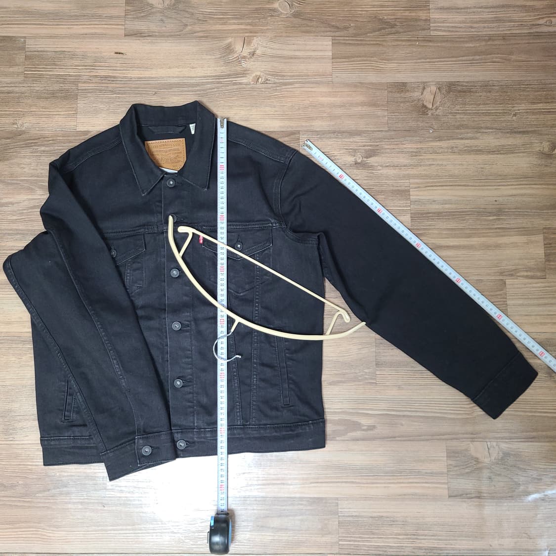 (L 100) 리바이스 프리미엄 블랙 흑청 데님 트러커 자켓 상품이미지6