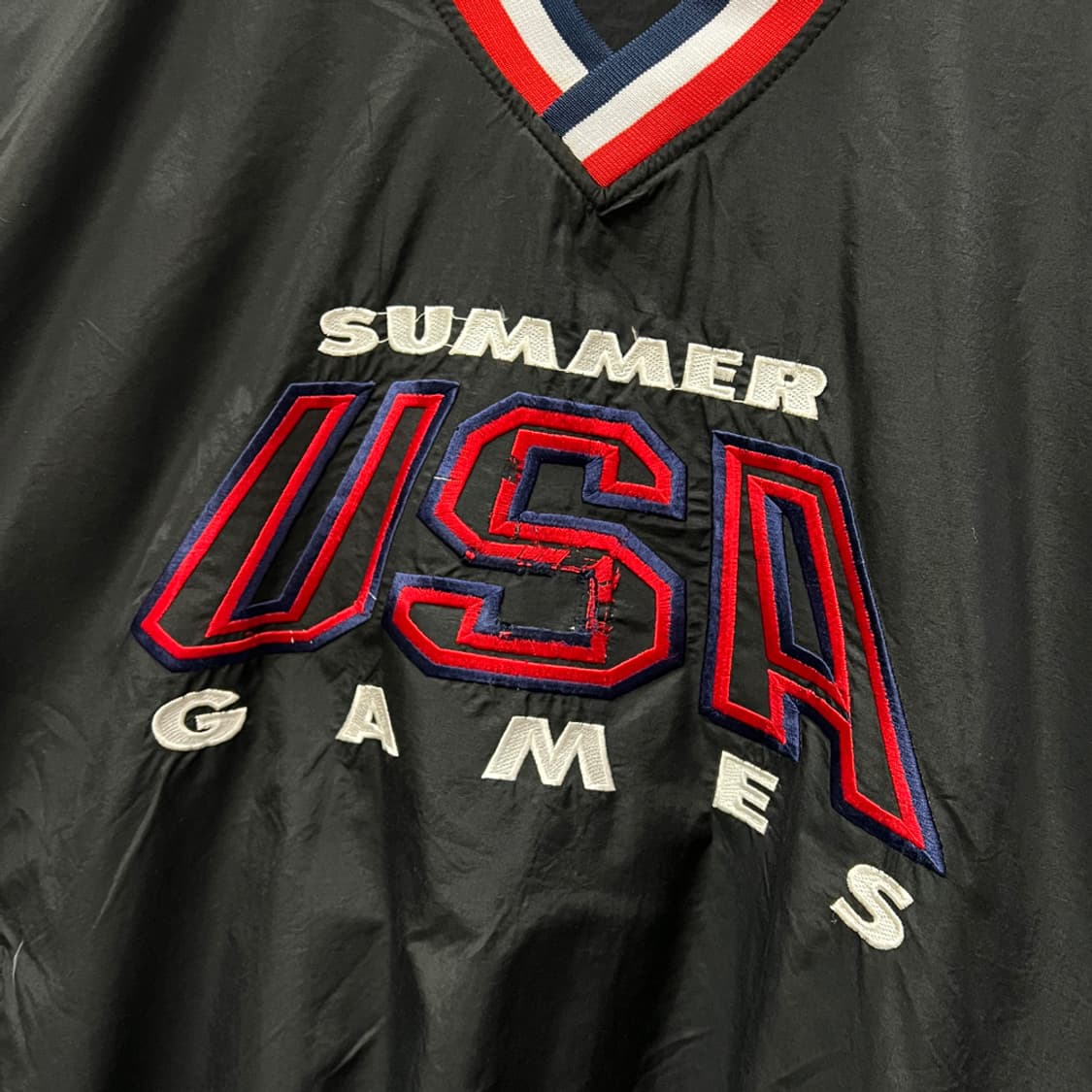 90s USA 1996 애틀랜타 올림픽 썸머 게임 바람막이 웜업 XL 상품이미지5