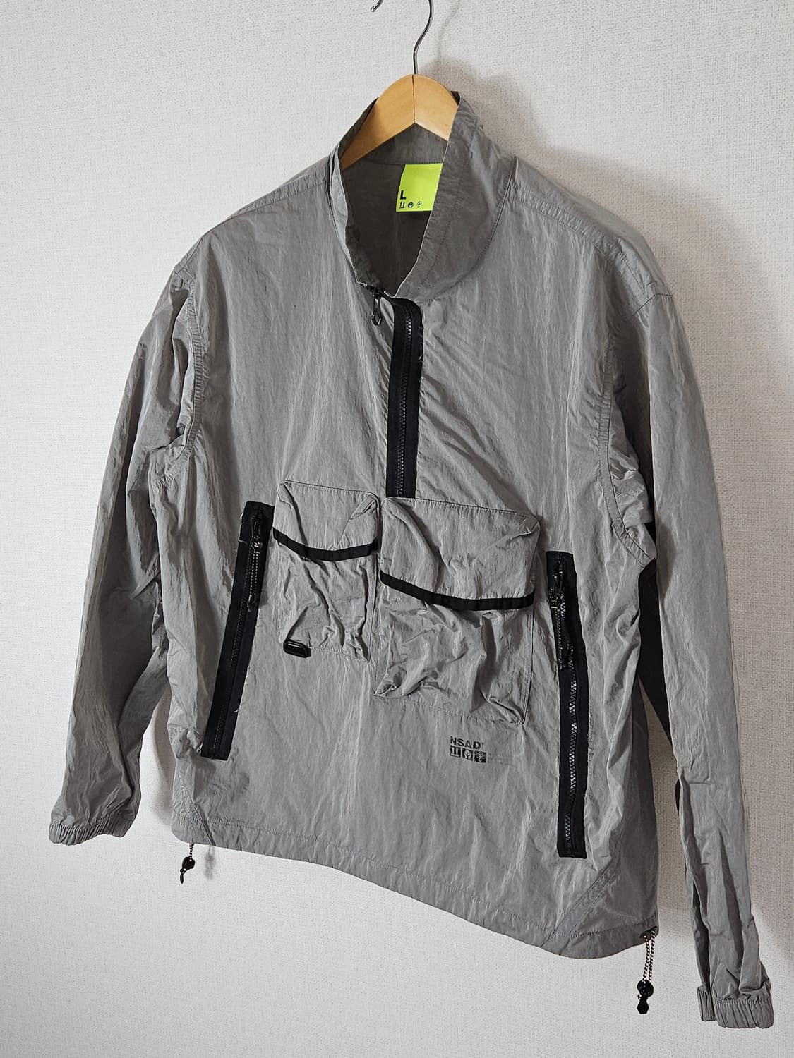 엔에스에이디 NSAD 나일론 메탈릭 아노락 바람막이 자켓 L (새상품) 상품이미지2
