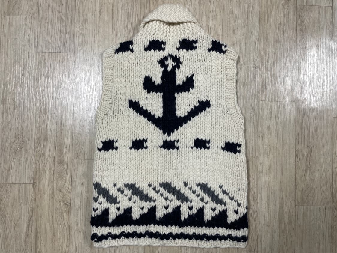 55) 여성 해군패턴 숄카라 코위찬 베스트(네팔제) 상품이미지2