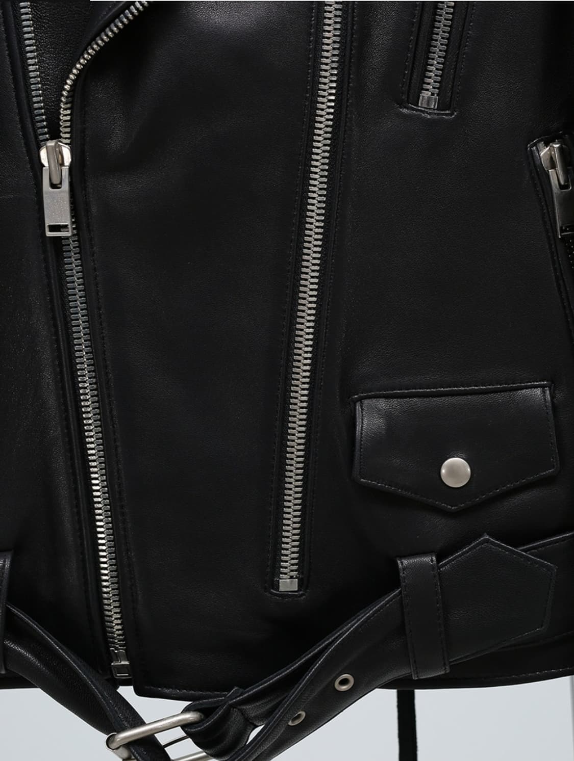 W. Real Leather Lambskin Rider Jacket 상품이미지6