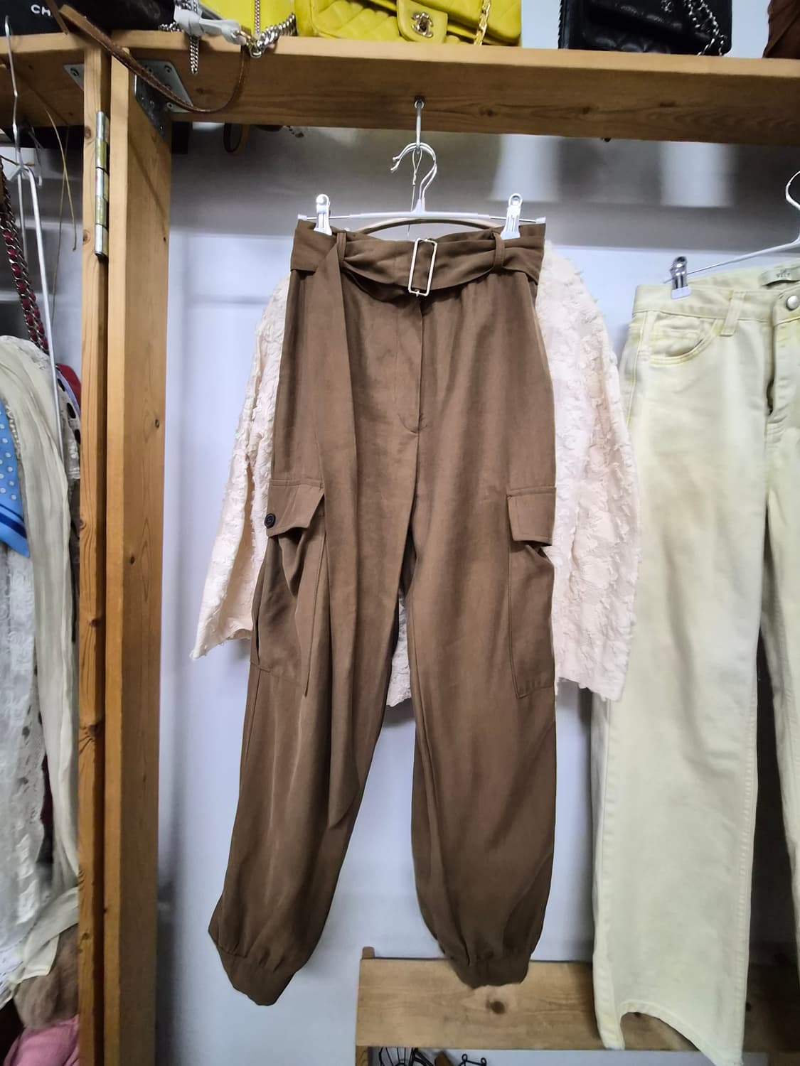 SJSJ입체 텍스처 프린지 블라우스. 카고조거팬츠 상품이미지10