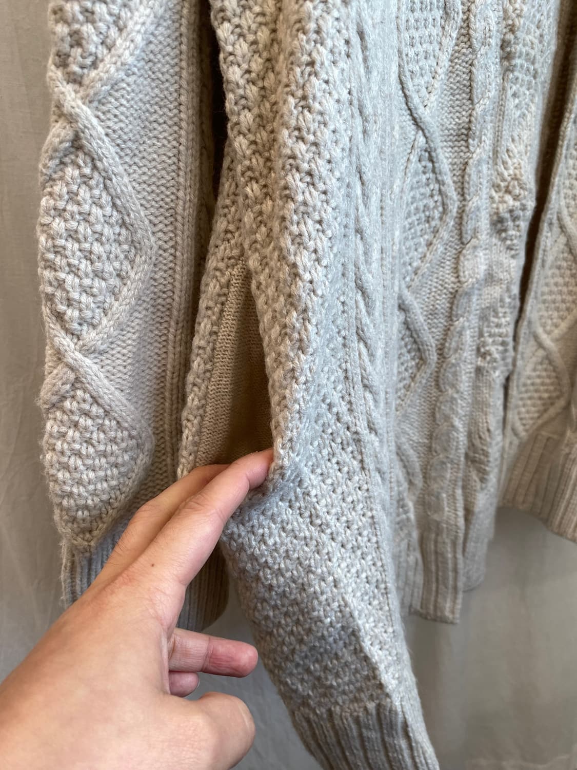 GU 화이트 니트 오픈가디건(XL) 상품이미지7