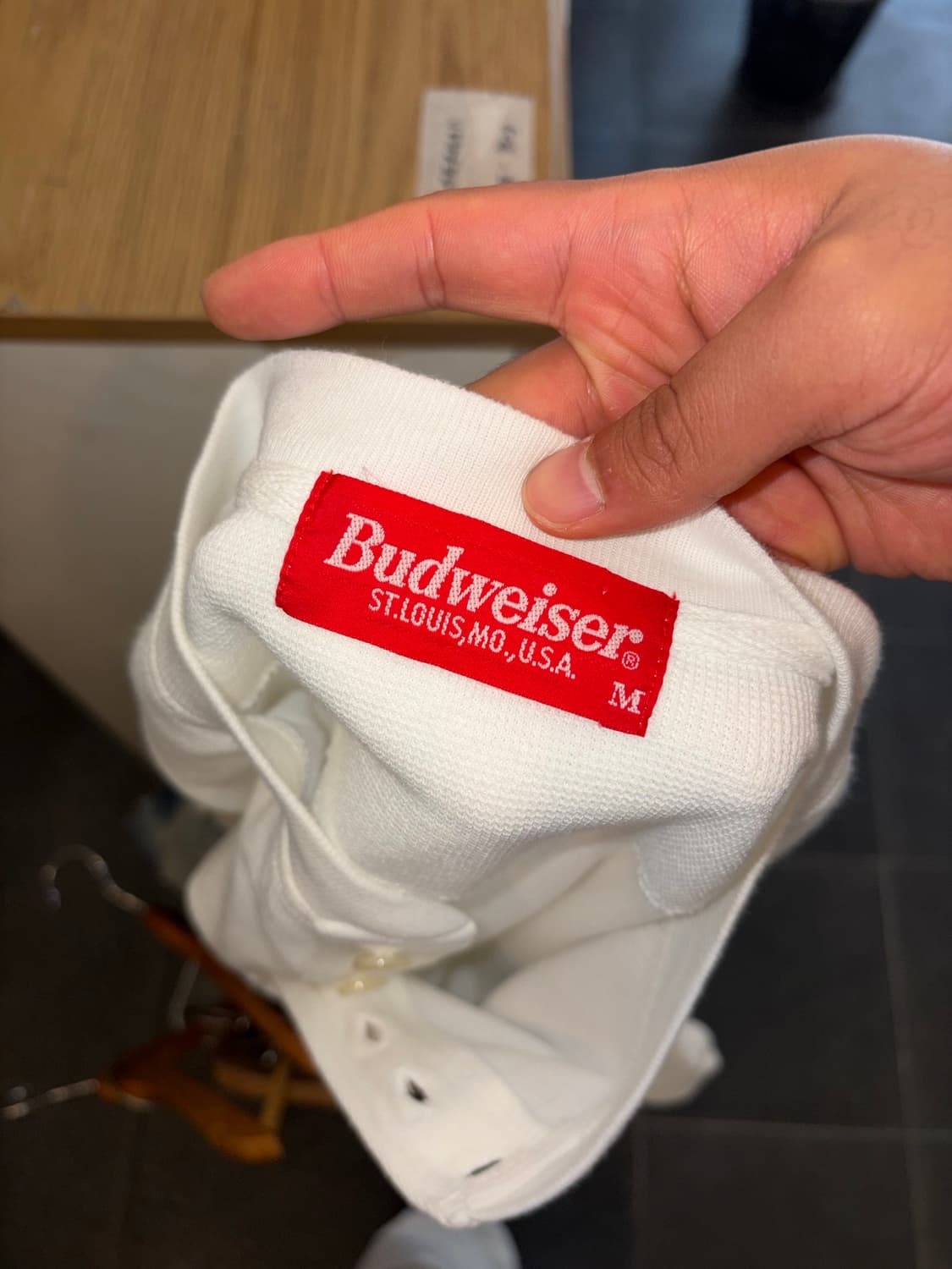 90-00’s Budweiser waffle Bud logo sleeve 상품이미지10