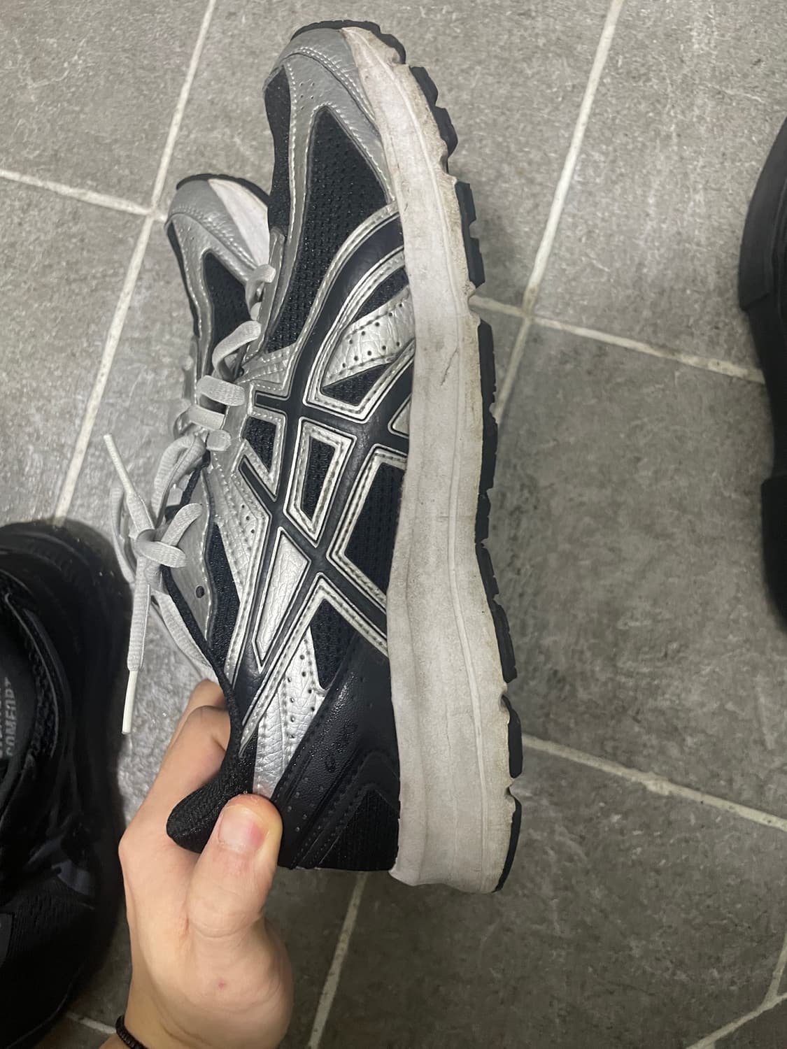 아식스 조그 100 S SMU 블랙/실버 운동화 250 상품이미지4