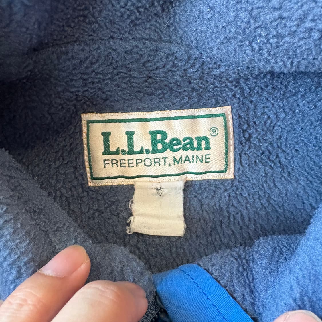 90s L.L.bean 90년대 미국 생산 엘엘빈 블루 컬러 웜업 자켓  상품이미지4