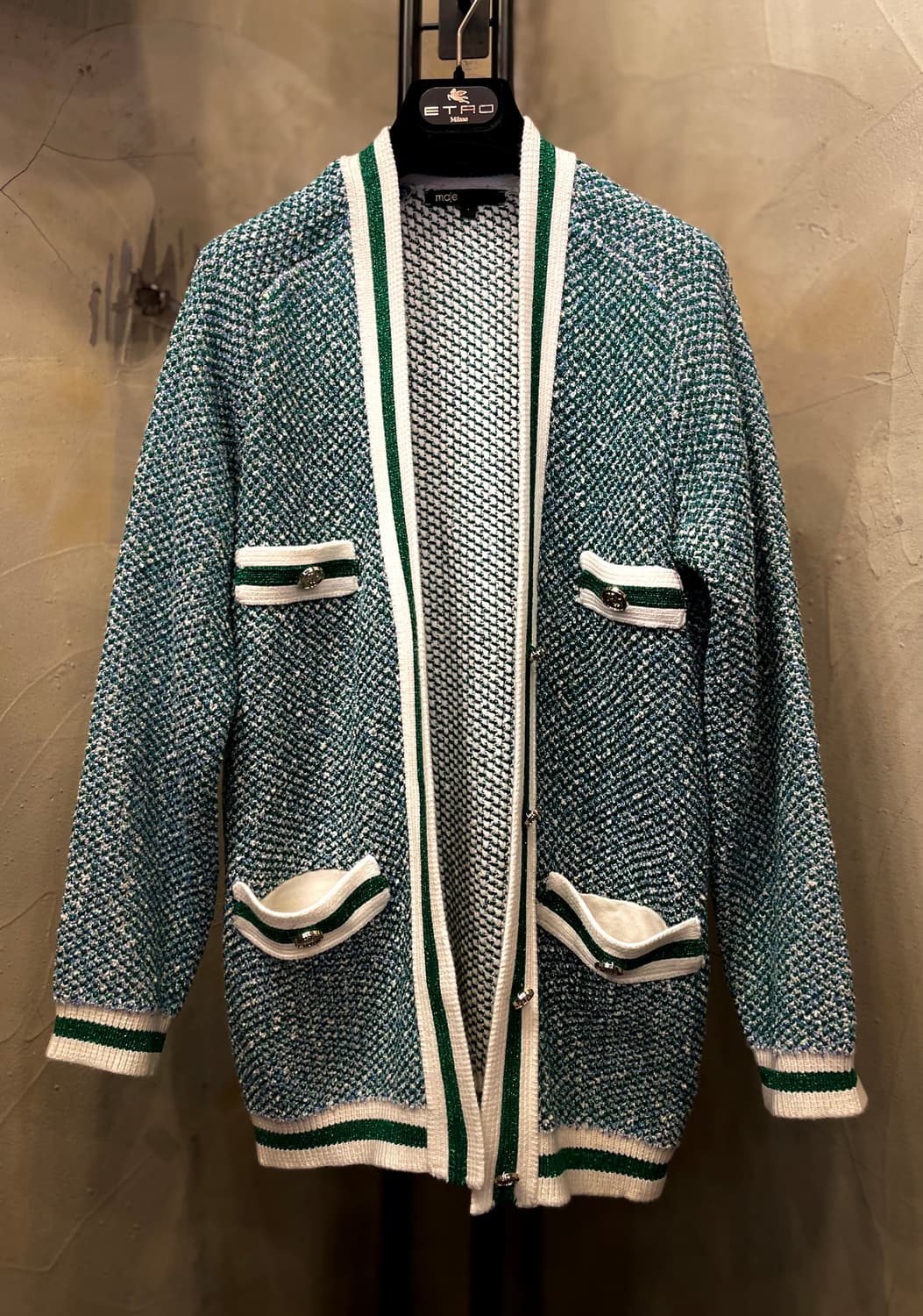 마쥬 그린 글리터 트위즈 가디건 55~66 상품이미지8