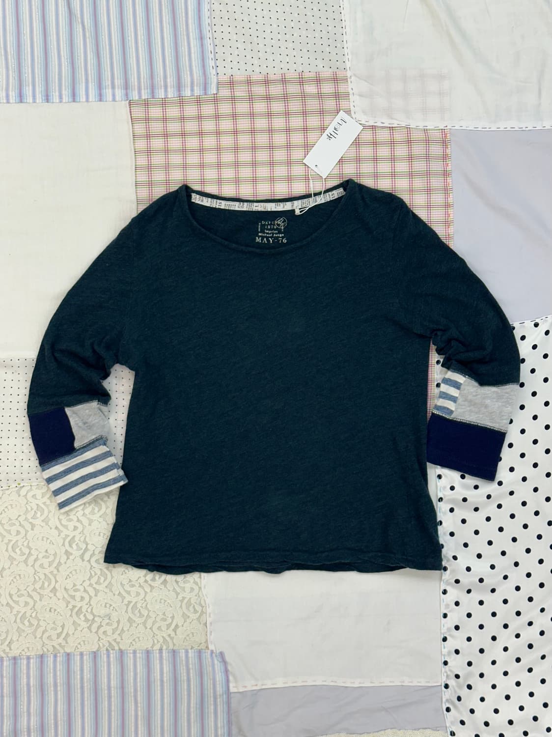 May-76 빈티지 패치워크 티 상품이미지8