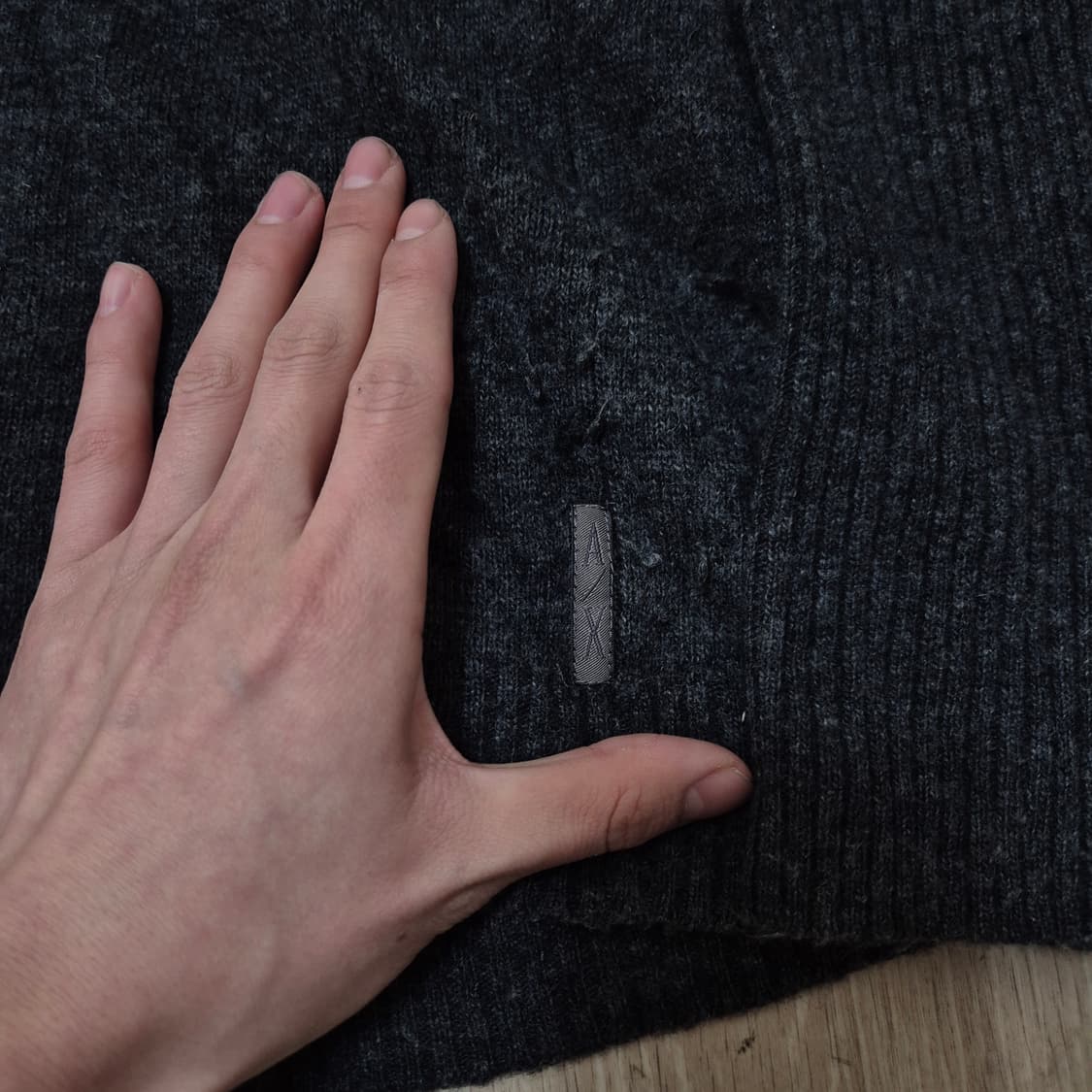 아르마니 익스체인지 브이넥 니트 L(100) 상품이미지4