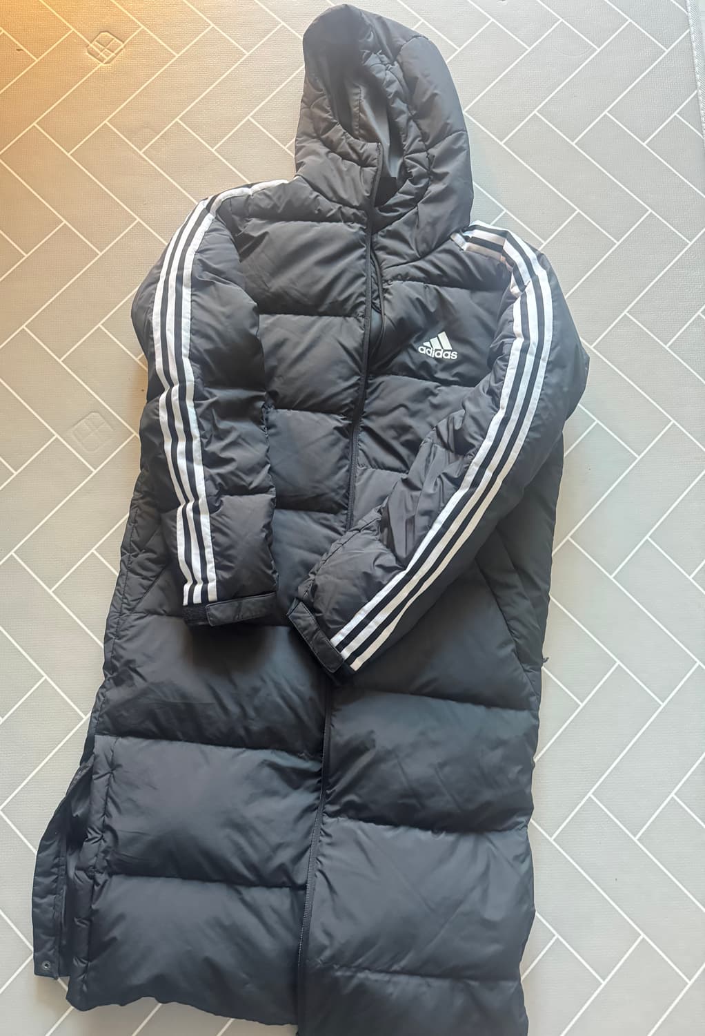 아디다스 삼선 롱패딩 상품이미지1