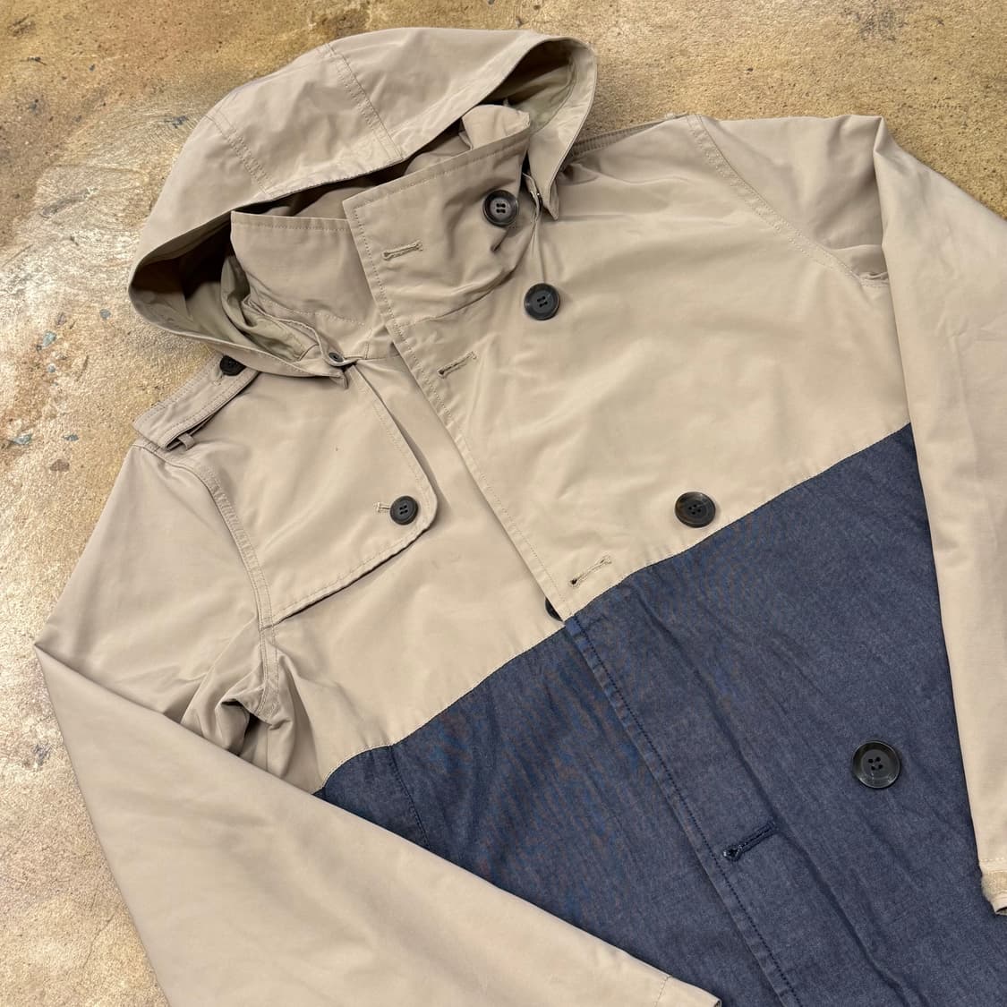 [정품/XL] 노스페이스 배색 후드 트렌치 코트 b15 상품이미지1