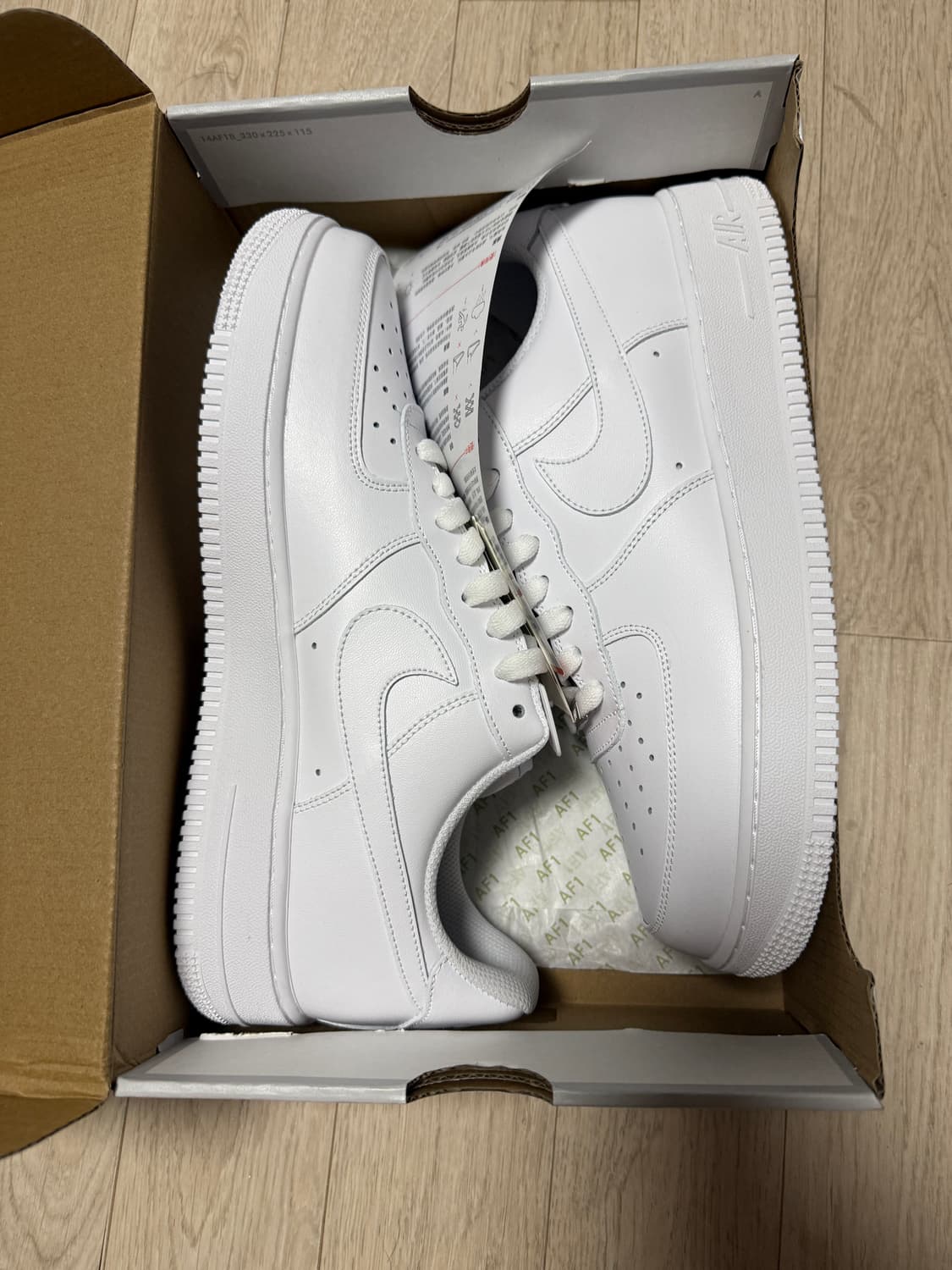 [290] 나이키 에어포스 빽포스 1 07 로우 화이트 상품이미지1