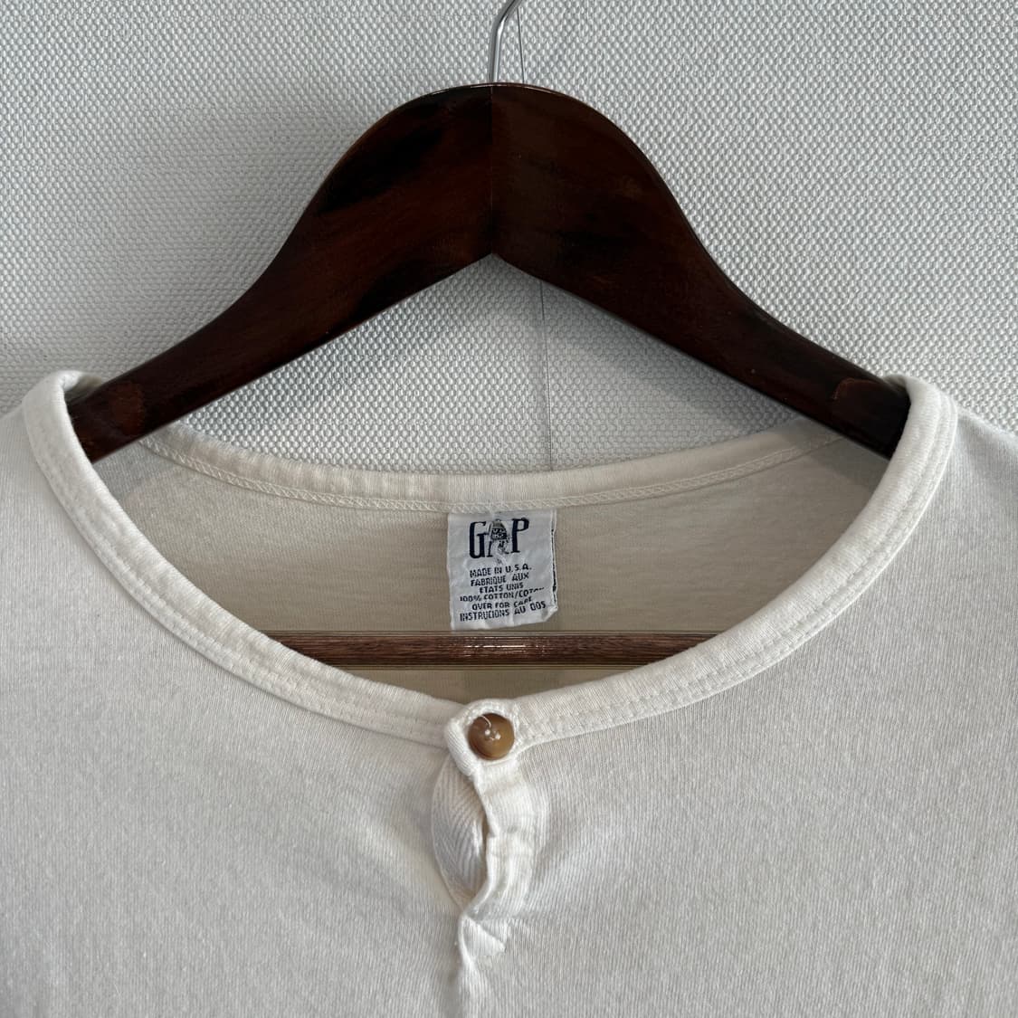 [XL]올드 갭 핸리넥 티셔츠 네추럴 상품이미지2