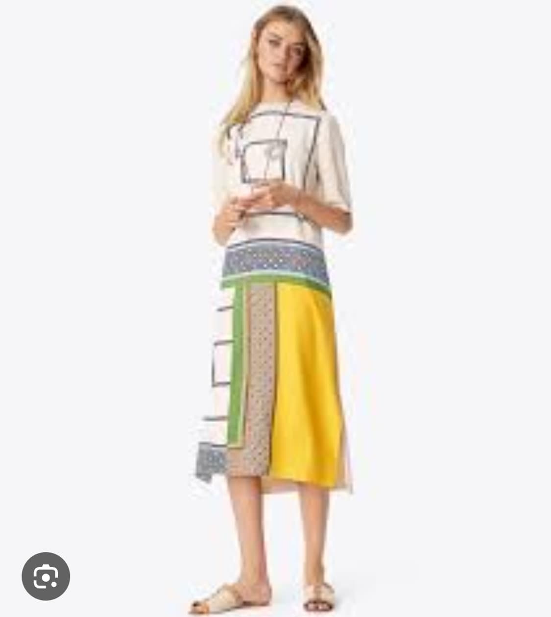 토리버치 실크 패턴 믹스 니트 원피스 S사이즈 상품이미지1