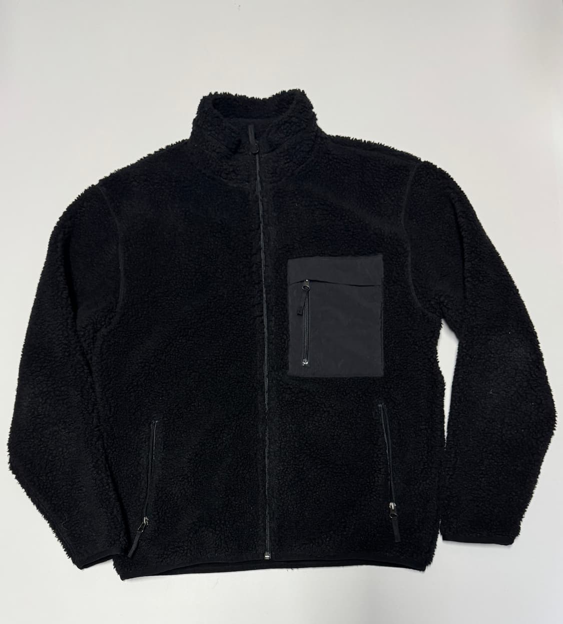 무신사 스탠다드 미니멀 쉐르파 플리스 자켓 L 블랙 상품이미지1