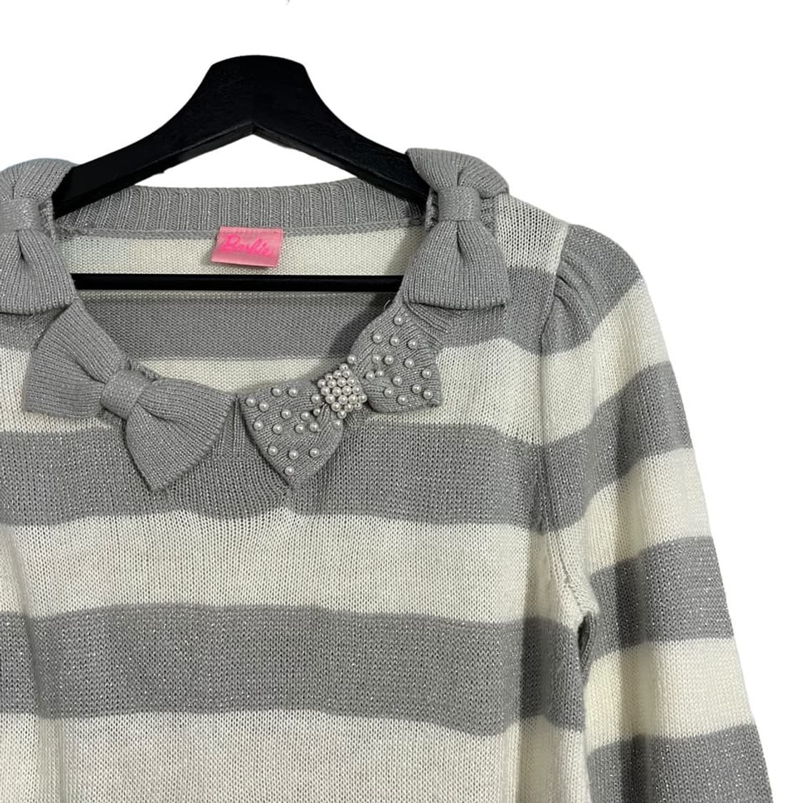 바비 진주 리본 디테일 니트  상품이미지5